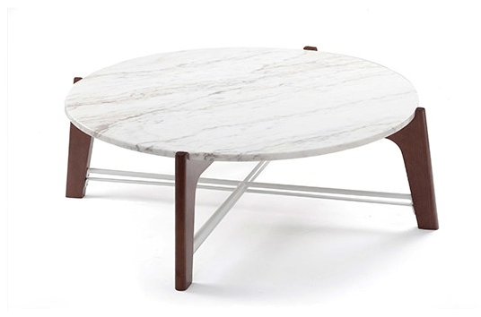 Mambo Unlimited Ideas Низкий круглый мраморный журнальный столик Flex sun-id-1445527 - Вид №1