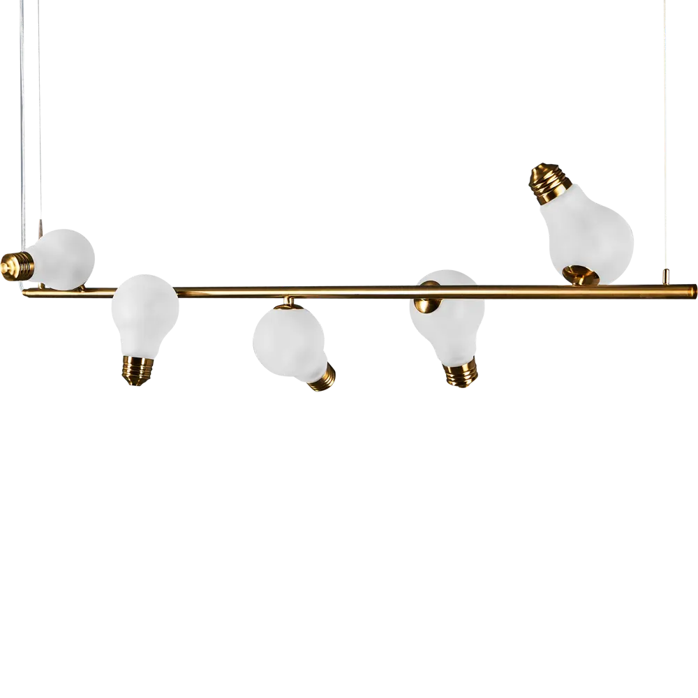 Freya Evidence - подвесная люстра с 5 плафонами в стиле латунь 89390263 STLM-1578547 - Вид №3