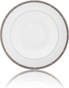 32149 Noritake Тарелка суповая Noritake "Рочель,платиновый кант" 21,5см Фарфор костяной