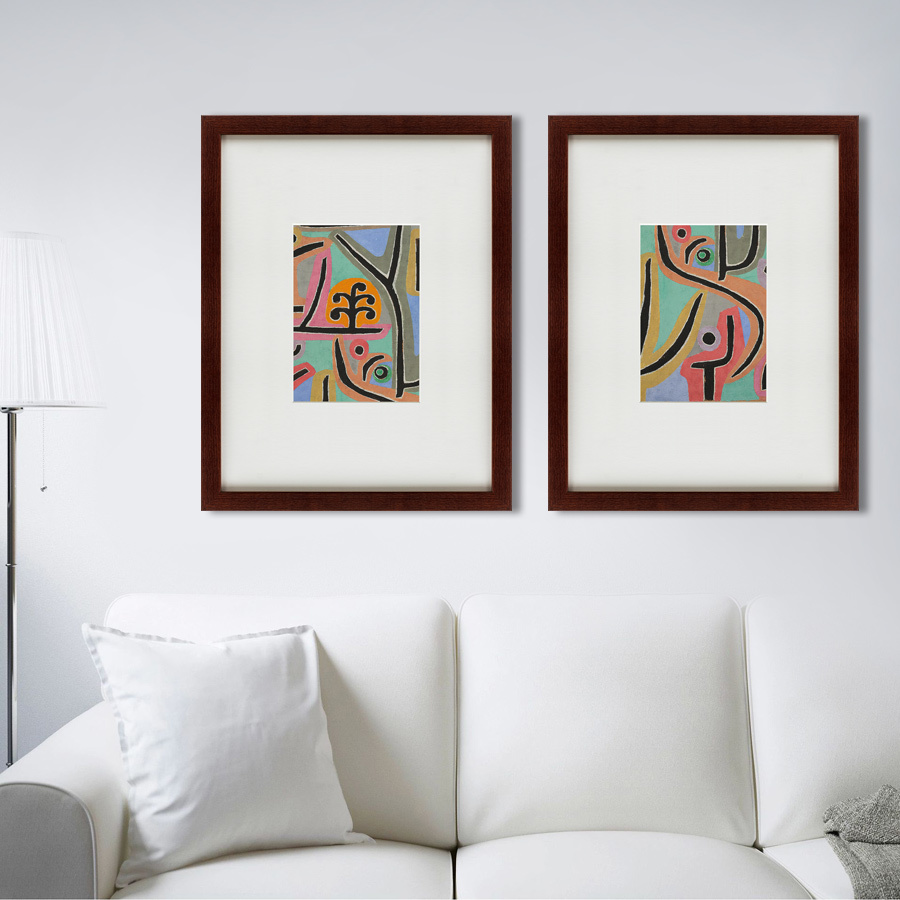 Картина в раме 47х60 см Park bei lu. Fragment №2, 1938 КАРТИНЫ В КВАРТИРУ  135578 Голубой;зеленый;разноцветный  - Вид №2