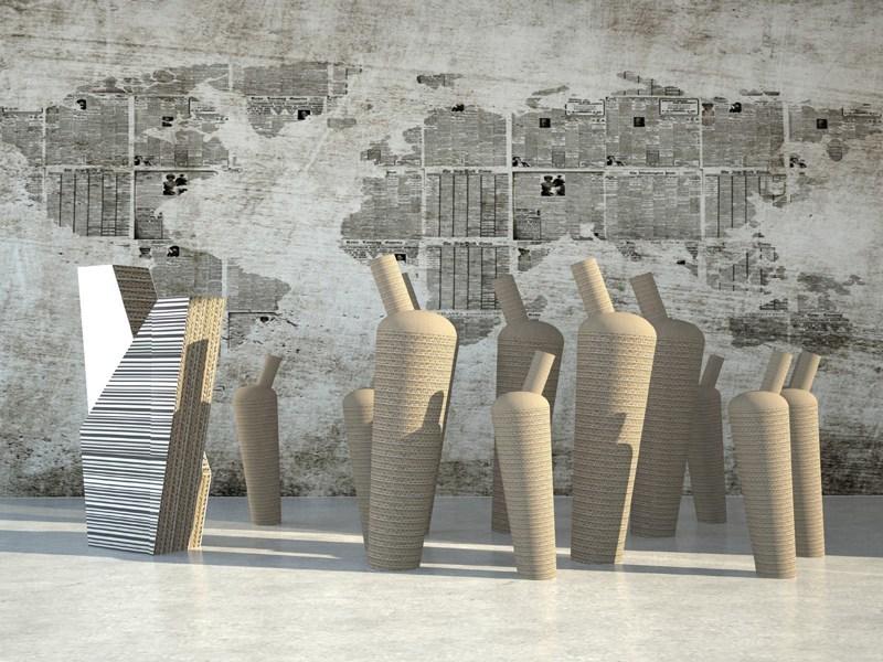 Staygreen Ваза из крафт-бумаги Amphora sun-id-1364302 - Вид №1