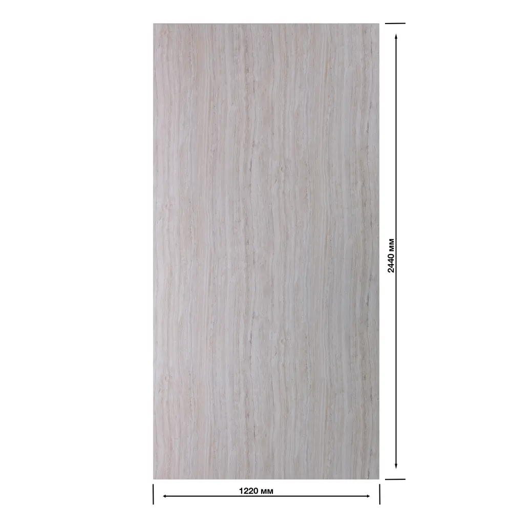 Стеновая панель ПВХ Травертино кофейно-бежевый 2440x1220x2 мм 2.98 м² DEKOR PANEL STLM-2127607 - Вид №5