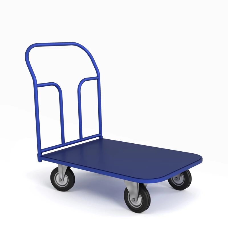 Тележка платформенная ТП 3 (г/п 300 кг, 1000x600 мм, колеса черная резина 125 мм) Верстакофф 65-0193