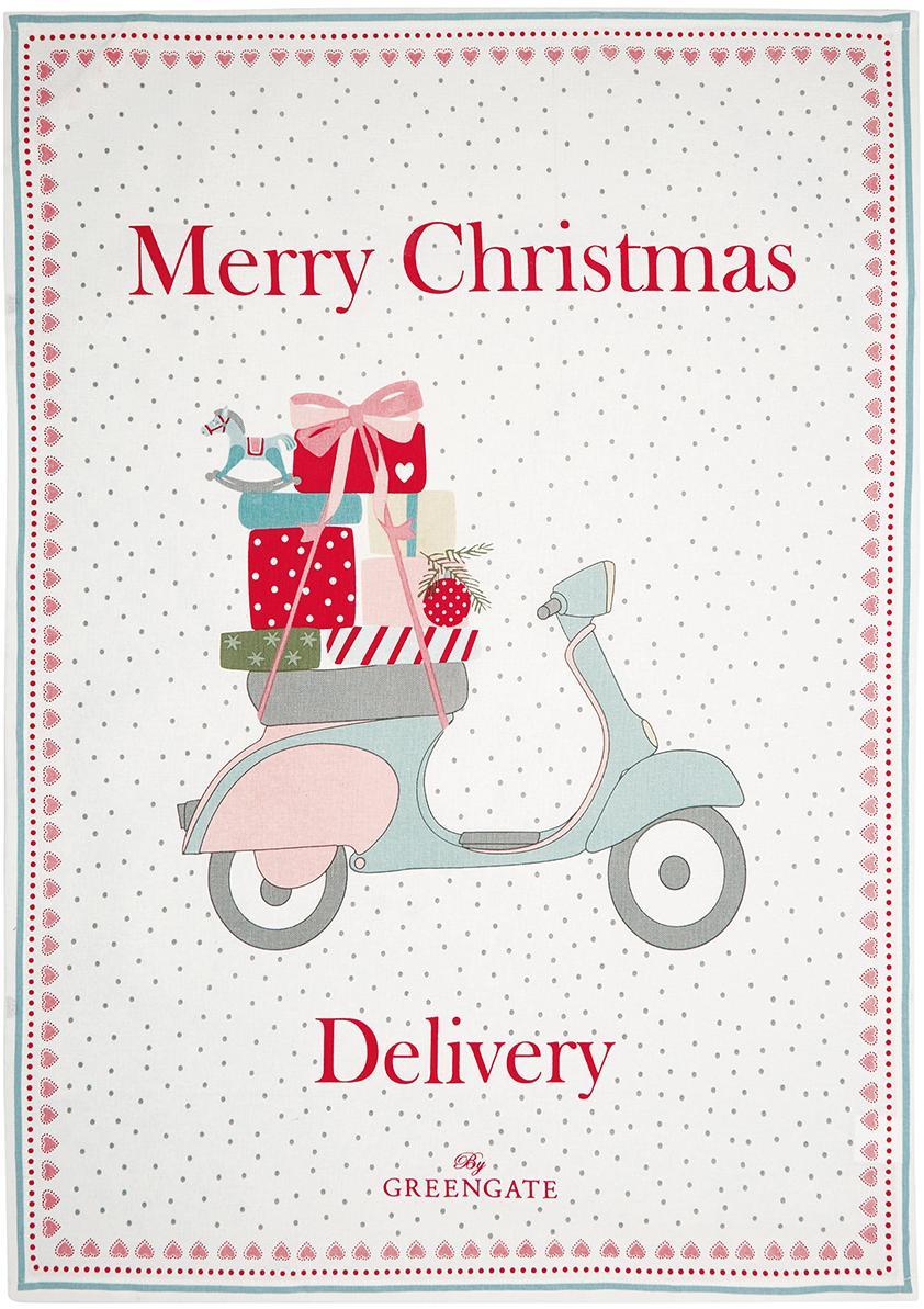 Полотенце Scooter white 50x70 см Greengate COTTEAPPSCO0112