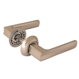 Дверные ручки Ajax Ergo JR/HD SN/CP, без запирания, комплект, цвет матовый никель/хром