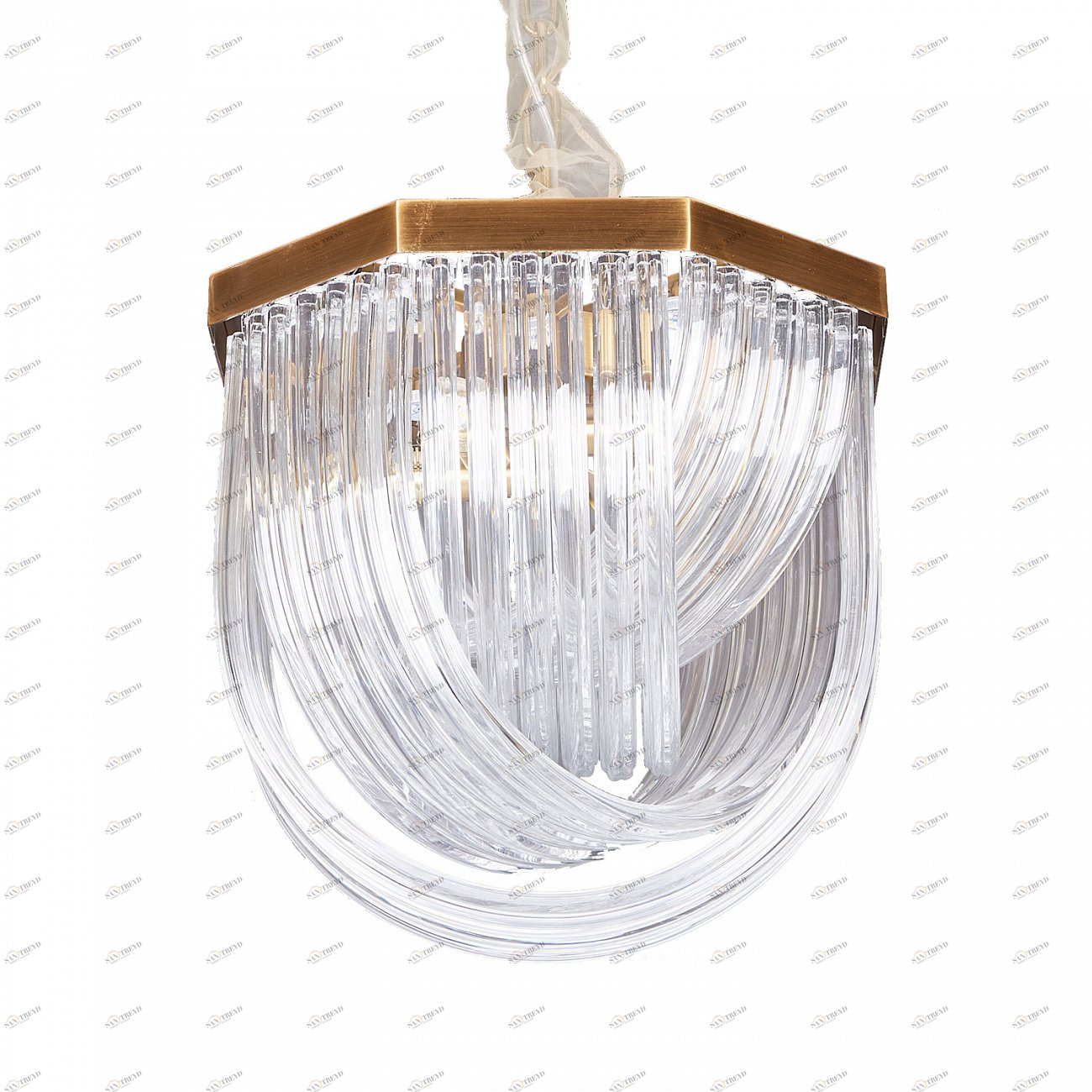 Подвесной светильник Murano L4 brass от Delight Collection A001 L4 DELIGHT COLLECTION ДИЗАЙНЕРСКИЕ 243937 Прозрачный;золото 