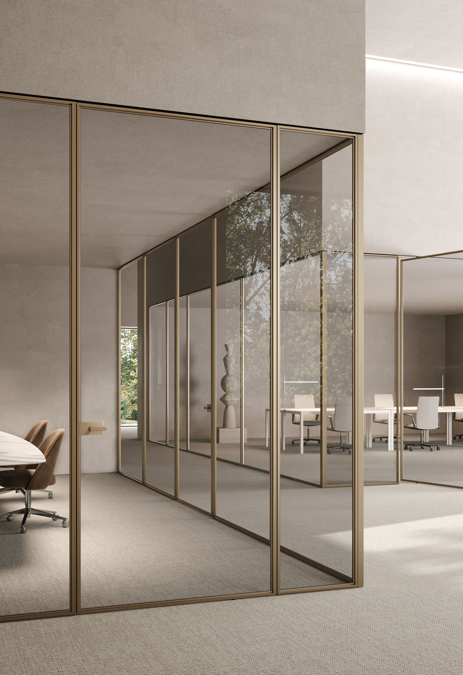 Ротационная стеклянная дверь Lualdi раздвижные и поворотные системы из стекла ARCH-00115262 - Вид №2