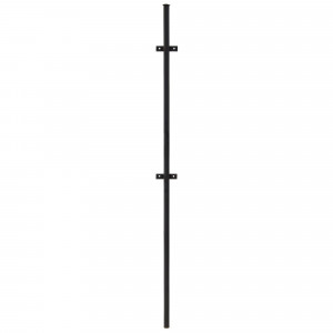 17630578 Столб для забора с планкой (ушами), высота 2.3 м, диаметр 40 мм, цвет чёрный