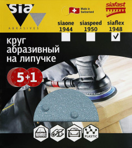 93881772 Круг шлифовальный sf6-150-6-060 P60 150 мм, 6 шт STLM-0602860 SIA ABRASIVES