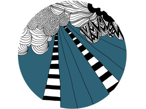 Круглый шерстяной ковер