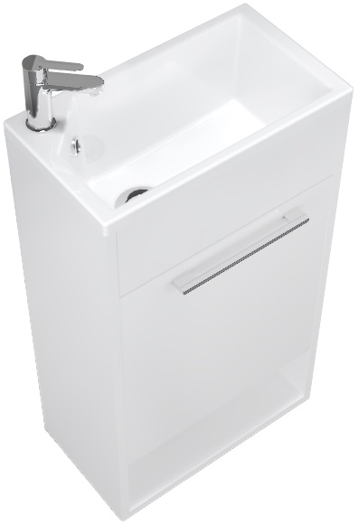 У85440 Тумба с раковиной Lira 40П 1д. Белый глянец 1 Marka Lira