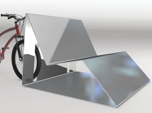 Металлическая скамья со спинкой