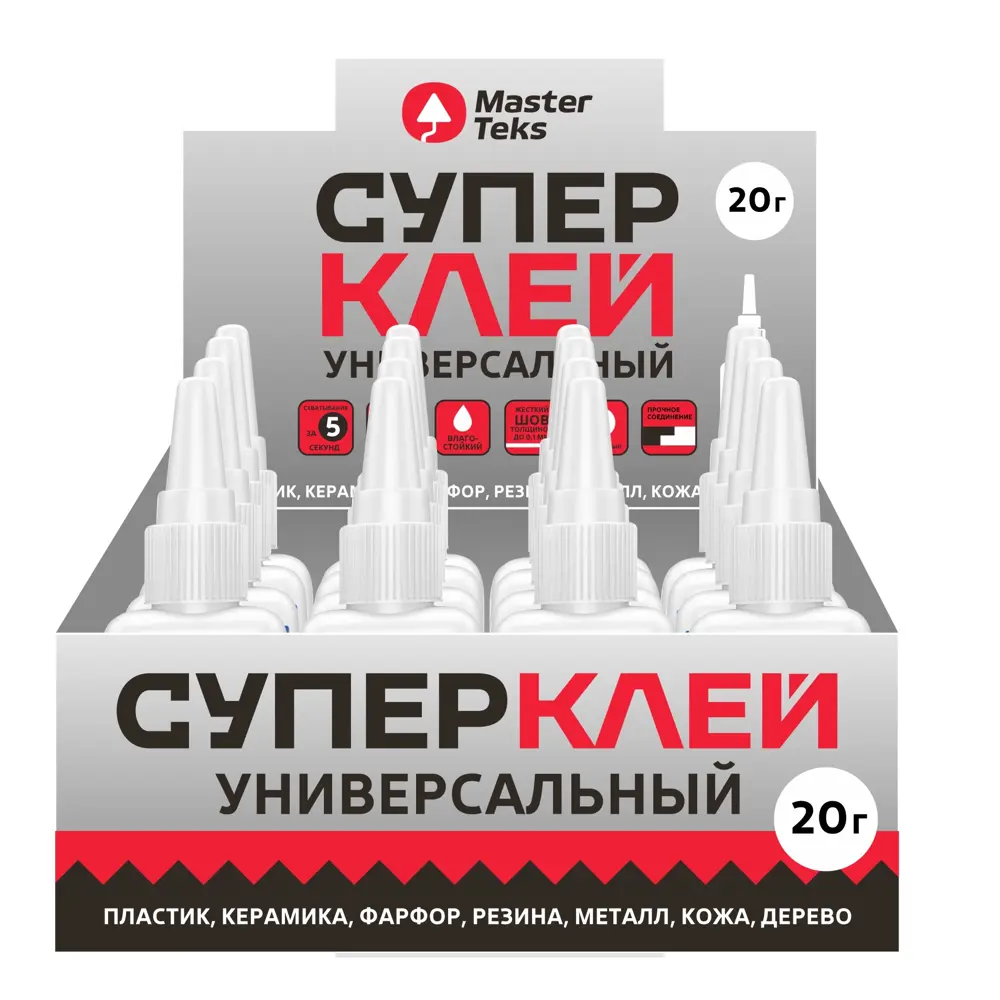 MasterTeks Универсальный цианакрилатный клей 20 г для моментального склеивания 88747672 STLM-1488160 - Вид №2