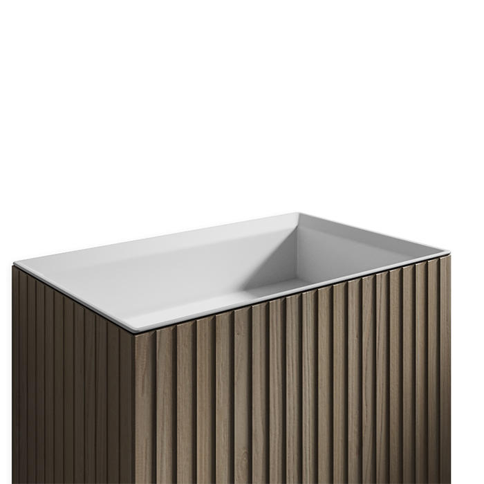 ED-ST27 Edone Chrono38 Встроенный умывальник ВСТРОЕННЫЙ БАК Интегрированная верхняя часть ванны Chrono38 или Chrono44 с отделкой Stonematt 