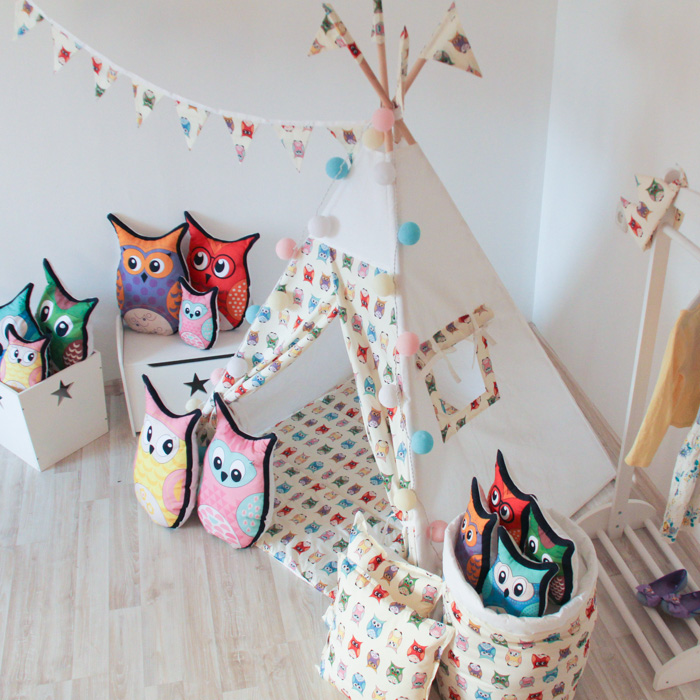 Игровой коврик для вигвама Funky Owl VAMVIGVAM FUNKY OWL 281598 Красный;желтый;розовый Santreyd  - Вид №4