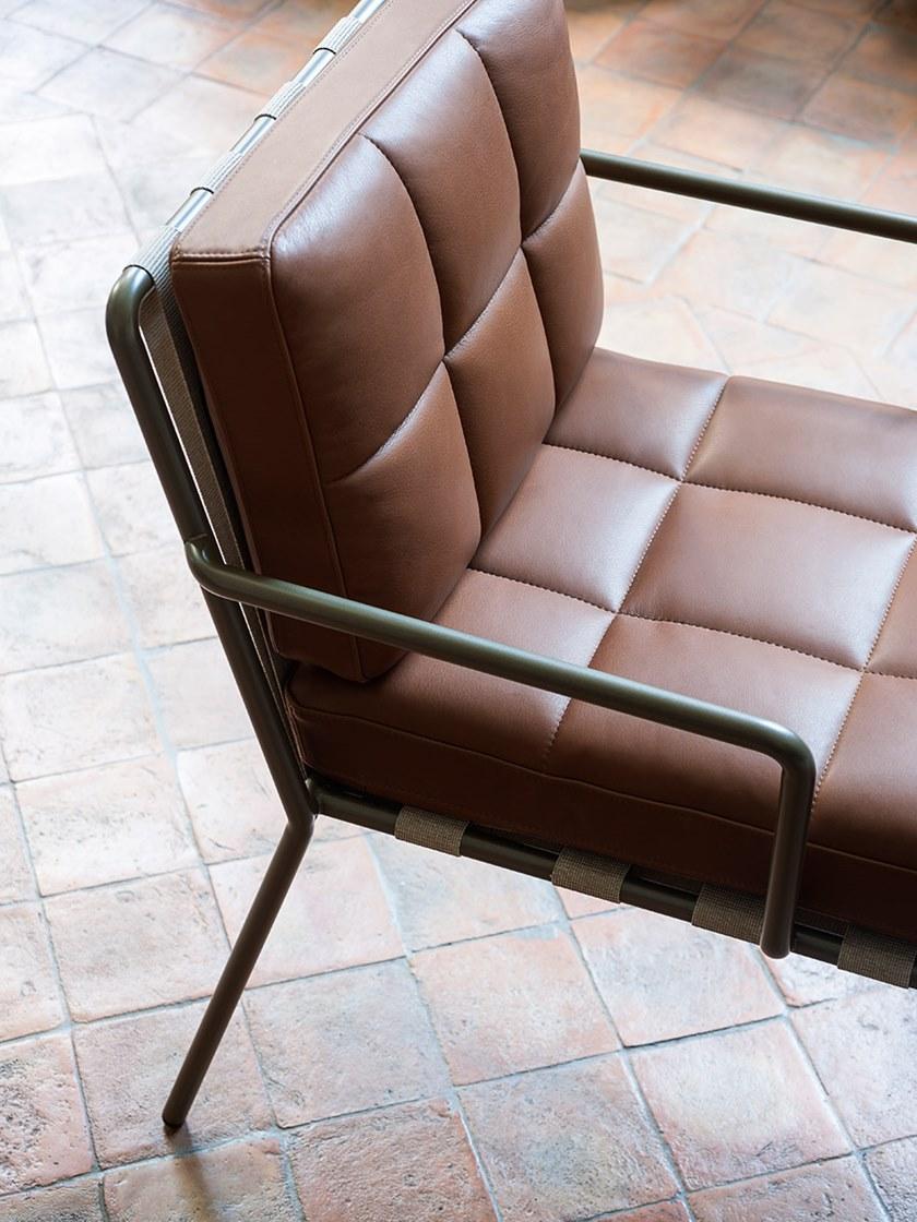 Tacchini Мягкое кожаное кресло с подлокотниками sun-id-1395102 - Вид №7