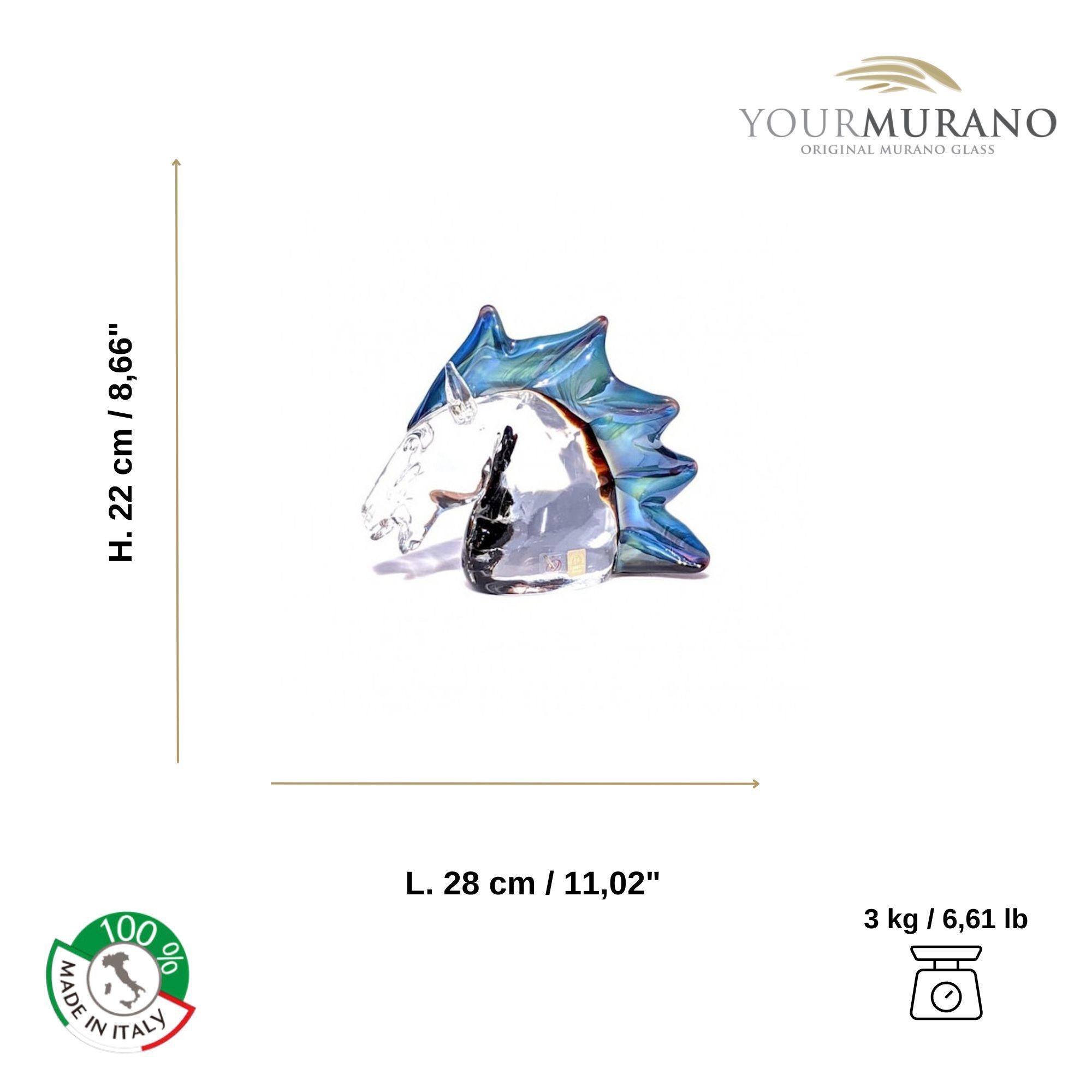 Скульптура из муранского стекла ручной работы YourMurano Horses ARCH-00024257 - Вид №7