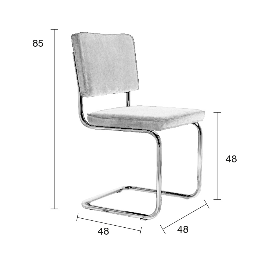 Стул Ridge Brushed Rib желтый Zuiver 1100087 - Вид №7