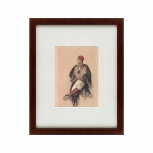 Картина в деревянной раме 52х42 см Seated turk, 1850 КАРТИНЫ В КВАРТИРУ  135550 Бежевый;коричневый;разноцветный