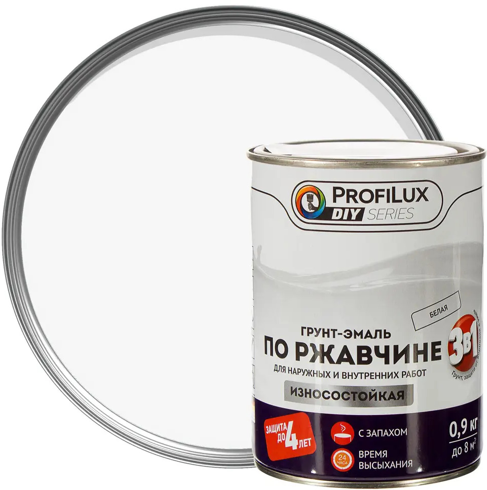 PROFILUX Эмаль 3в1 по ржавчине - защита и окраска металла в одном слое 14542388