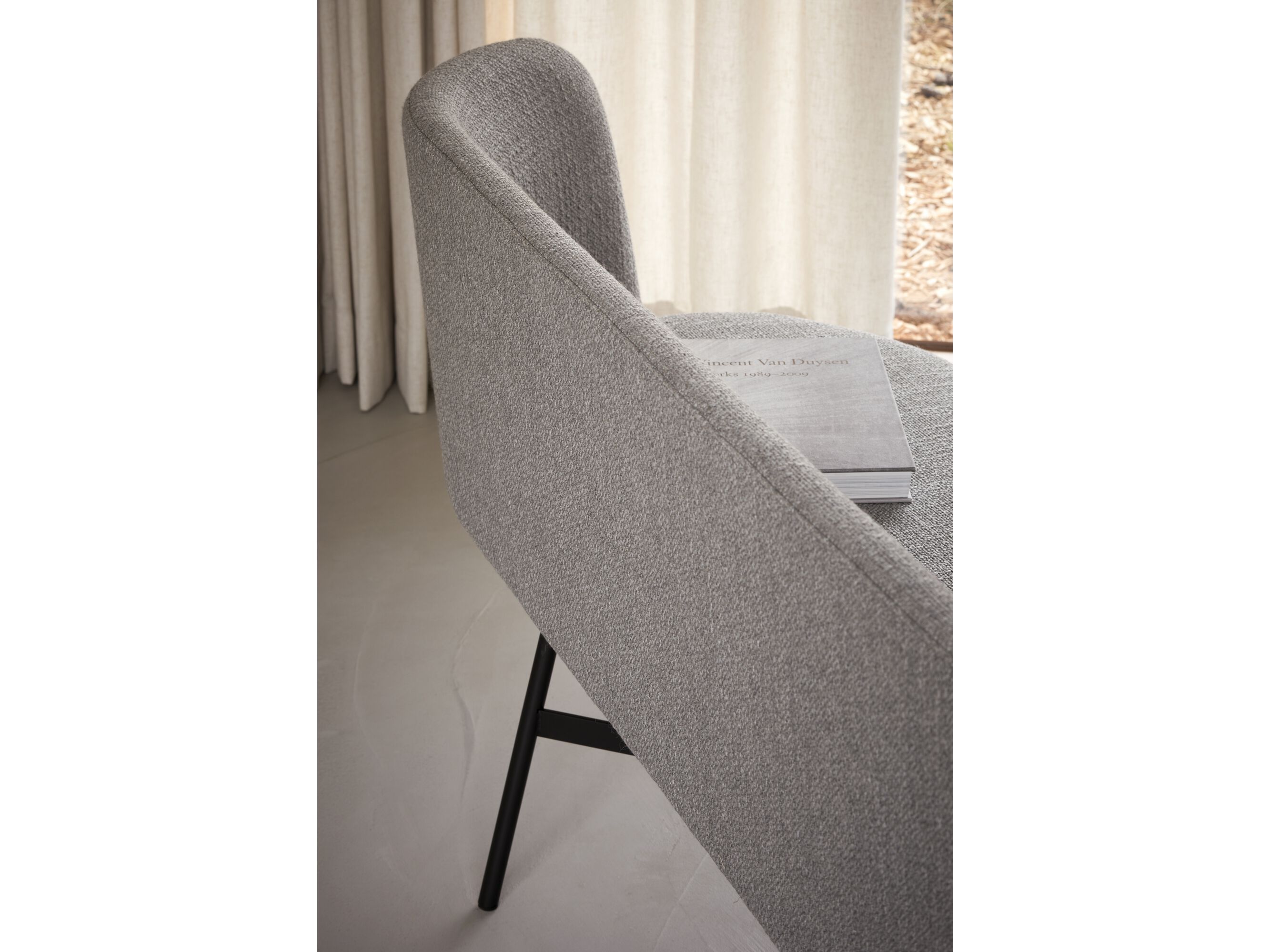 Мягкая скамейка из ткани со спинкой more Harri ARCH-00029666 - Вид №4