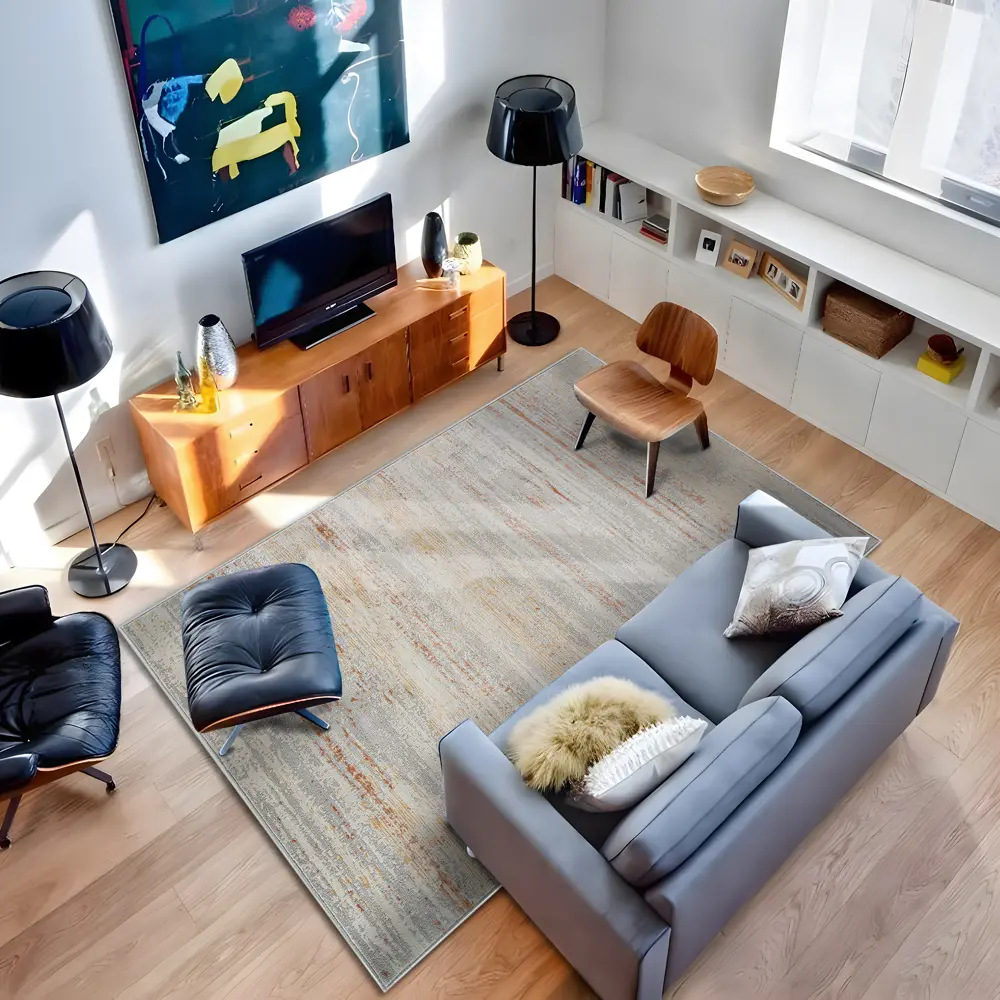 Ковер Merinos Зингер 240x340 см серый для спальни 89417894 STLM-1563025