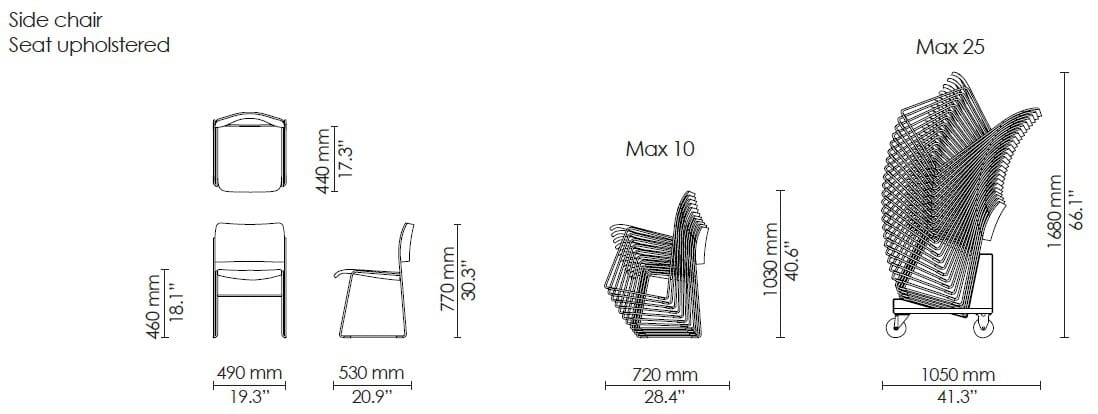 Штабелируемый стул из стали и дерева Howe 40/4 ARCH-00034360 - Вид №10