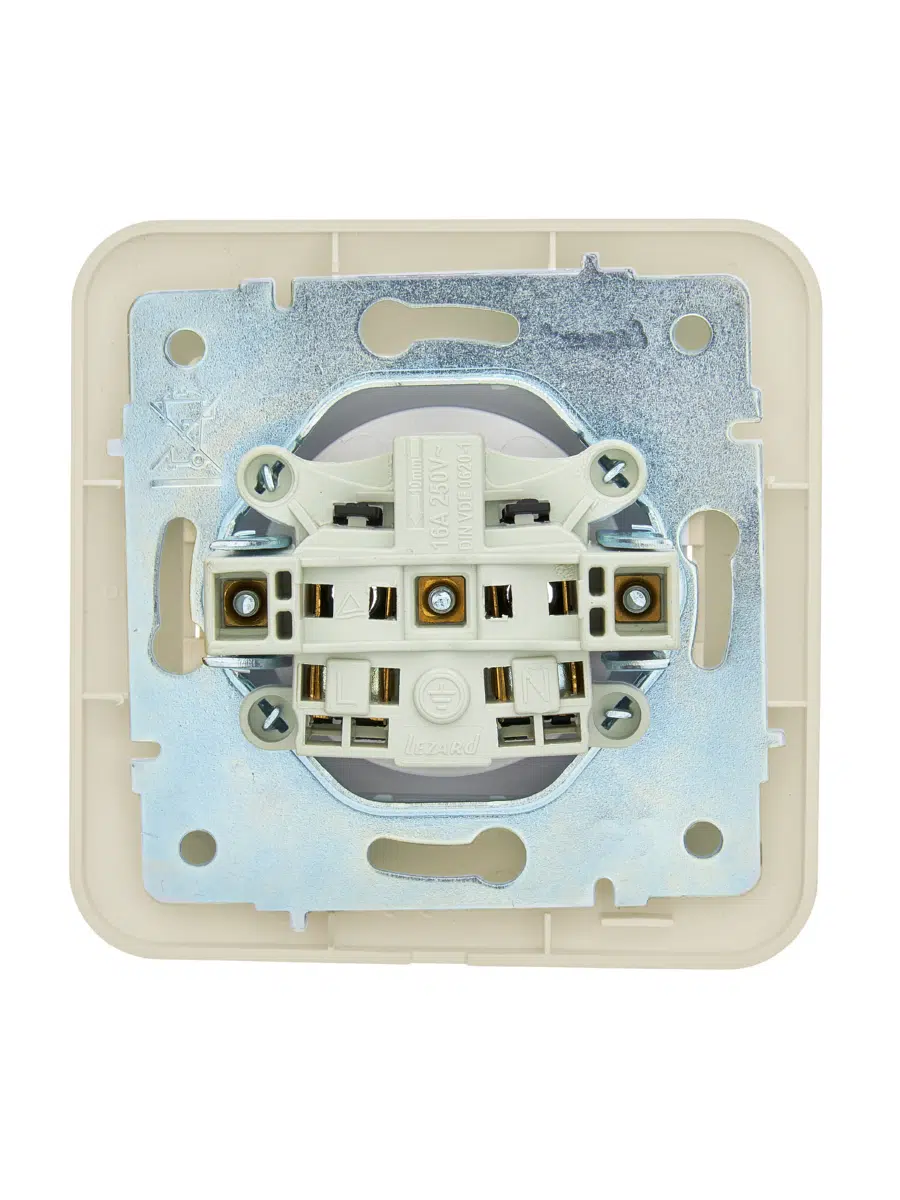 ASTI Розетка б/з ПБТ крем LEZARD 7081-0303-121B - Вид №1