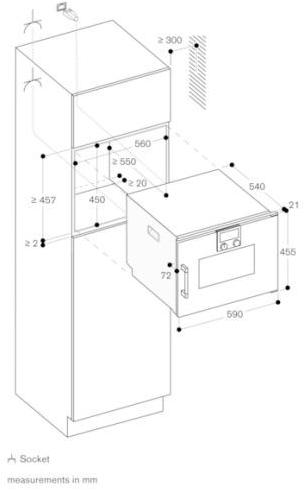 Gaggenau Комбинированная стеклянная печь Serie 200 Bsp250131  - Вид №2