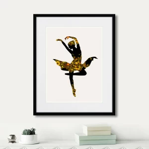 Картина в раме 52х42 см "Русский балет, Жизель, часть №2, 2016г." КАРТИНЫ В КВАРТИРУ  264562 Желтый;черный;разноцветный