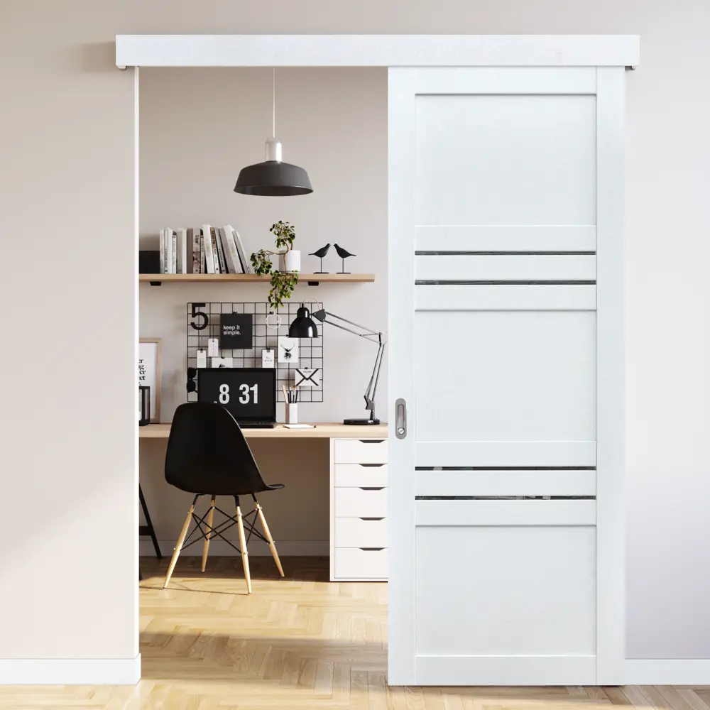 Комплект двери Artens Флай глухая 80x200 см Hardflex белый с добором 200 мм STLM-2127453 - Вид №3