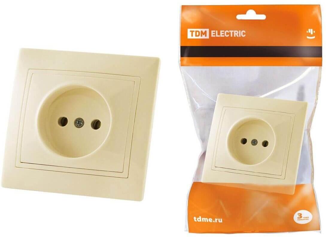 SQ1814-0111 Розетка 2P слоновая кость TDM Electric Таймыр