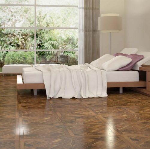 Модульный паркет Da Vinci Инженерный модульный паркет из ореха Астор Орех Европейский (Грецкий) Натур (Гладкая) 530х530 мм 2600600122 - Вид №1