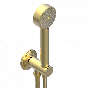G9G-54 Душ ручной стильный встраиваемый в стену, шланг и патрубок для душа с крючком Thg-paris System с говлитом Золото