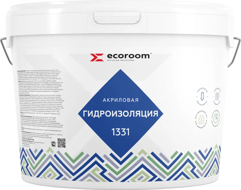 91451066 Гидроизоляция акрилатная Ecoroom 10кг STLM-1018261