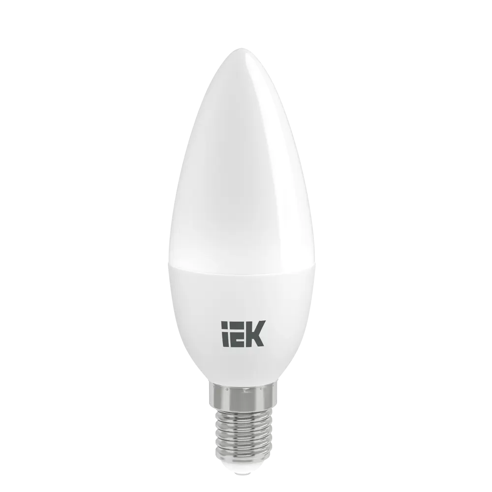 Лампа светодиодная IEK C35 Свеча E14 7 Вт 4000К свет холодный белый 81944922 STLM-2160453  - Вид №1