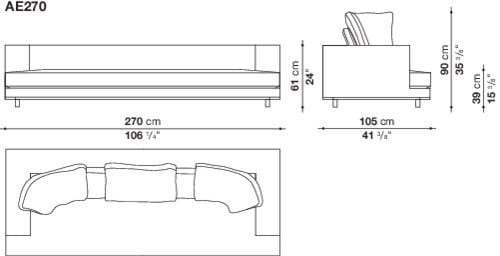 3-местный тканевый диван Maxalto ARBITER ARCH-00124606 - Вид №4