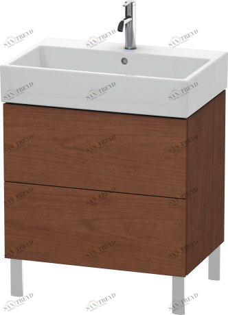 LC677601313 L-Cube Тумбочка напольная Американский орех, натуральный шпон Duravit