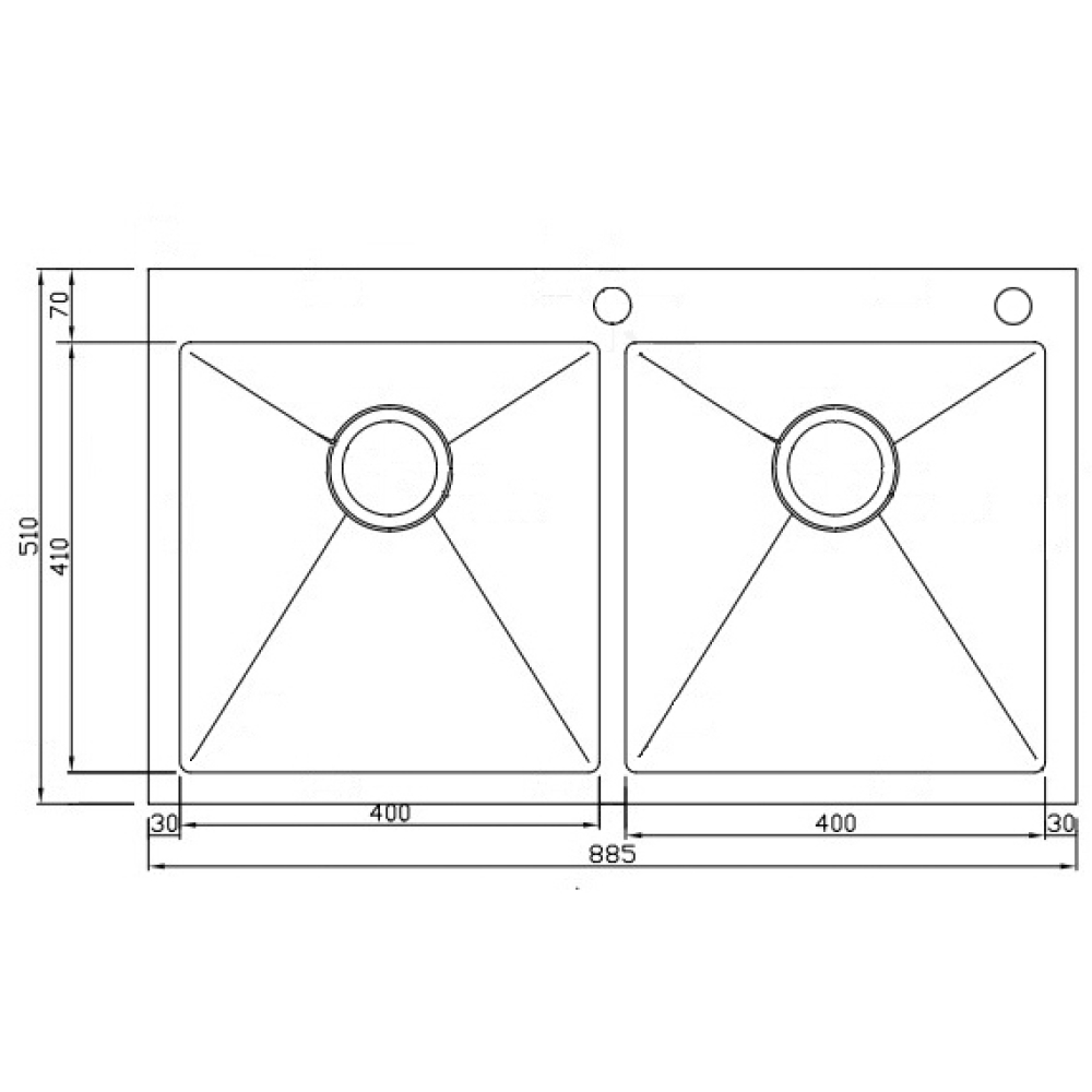 Кухонные мойки Eco Marino SMB-8851DS.B SEAMAN  - Вид №1