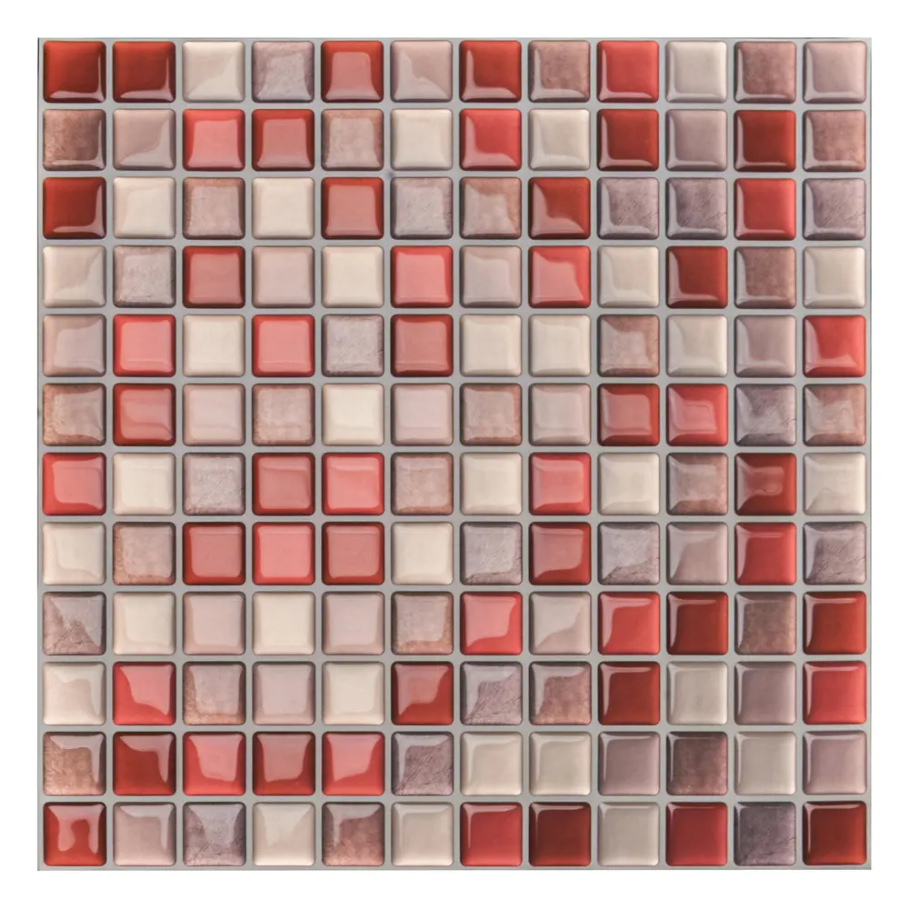 Santreyd 3D мозаика для стен - самоклеящиеся панели красного цвета 89379608 STLM-1364115