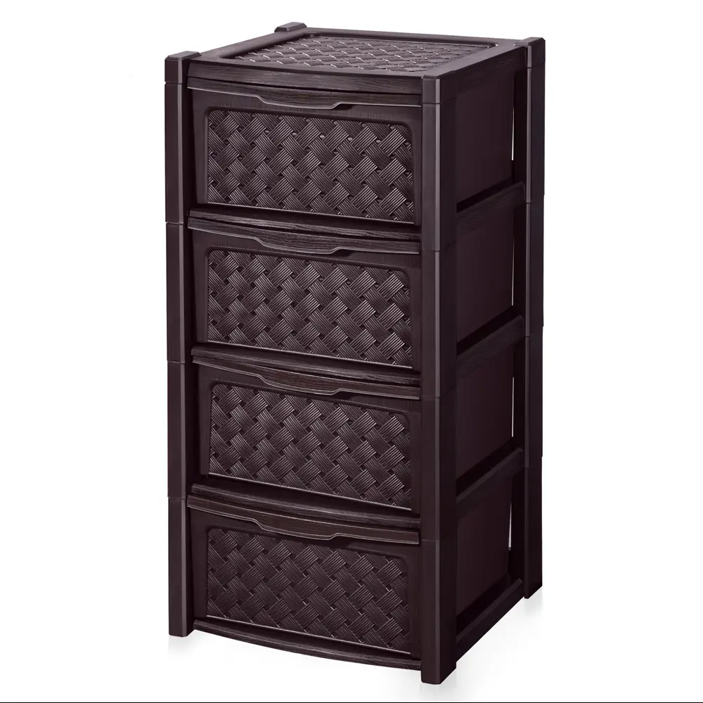 91668353 Комод Эльфпласт Виолла 39x82x39 см пластик цвет коричневый STLM-1099605