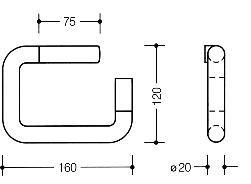 477.21B150 держатель для туалетной бумаги HEWI Edition matt | Polyamid  - Вид №6