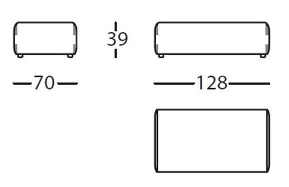Прямоугольный хлопковый пуф SANCAL ARCH-00005319 - Вид №2