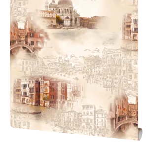 Обои виниловые WallDecor Венеция жёлтые 0.53 м 85000-22 82638284 STLM-2098128