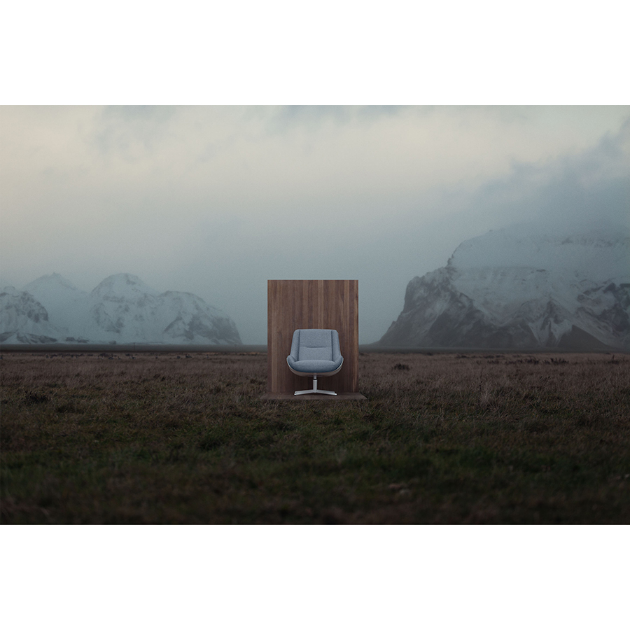 Кресло Lovebird, серо-голубое Sits S1367 - Вид №1