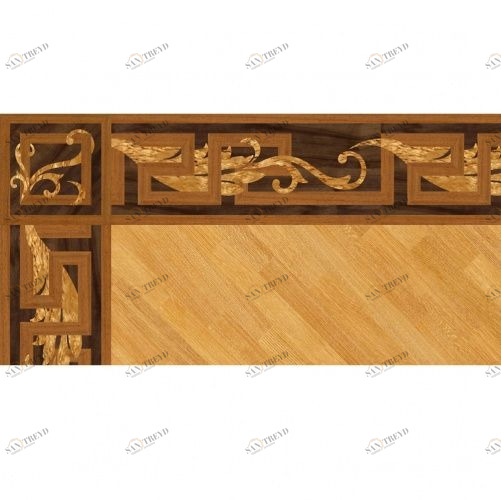 Художественный паркет Da Vinci Паркетный Бордюр 26-151 Орех Европейский (Грецкий) Селект (Гладкая) 1000х200 мм 26011151