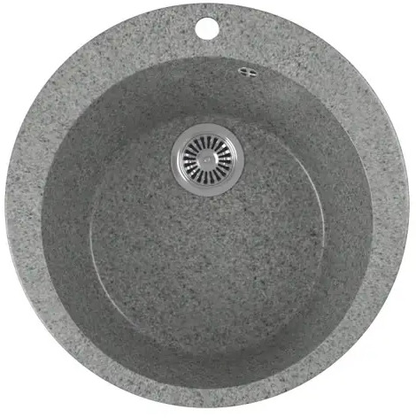 90379121 Врезная мойка Greenstone 47.50x47.50x16.50 см литьевой мрамор цвет темно-серый GRS-05-309 STLM-0868698