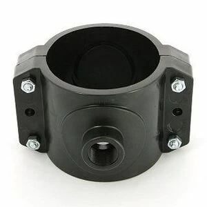 Врезка монтажная 110 x 3/4" ВР, 4 болта, для труб ПНД UNIDELTA