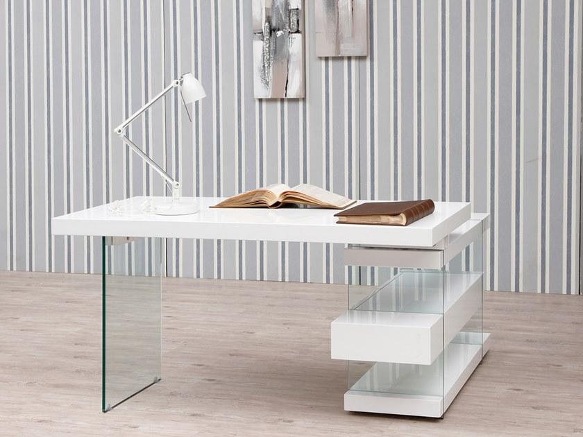 Angel Cerdá Письменный стол из дерева и стекла с ящиками Urban deco 3002 Angel Cerda - Вид №5