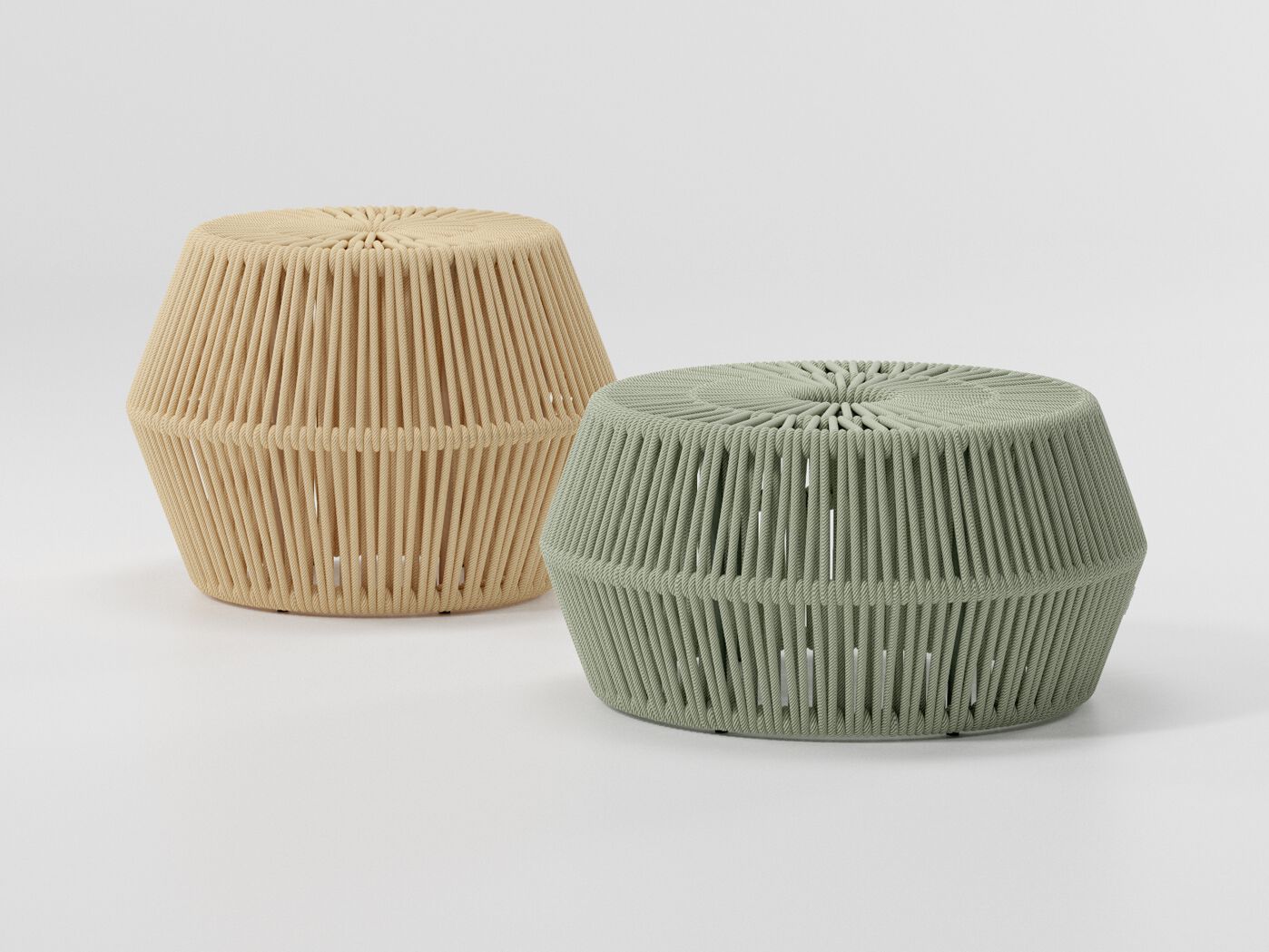 Круглый садовый пуфик Kettal ZigZag ARCH-00086705